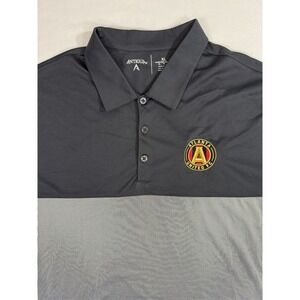 Atlanta United FC Polo Shirt Men's Size XL Short Sleeve Black Antigua Soccer